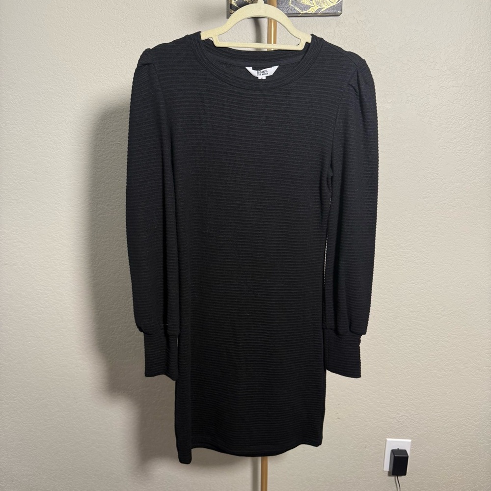 BB Dakota Steve Madden Black Long Sleeve Sweater Dress